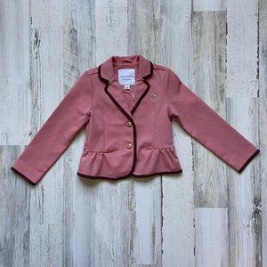 Janie and Jack Little Girls Size 3 to 4 Stretch Cotton Blazer Pink